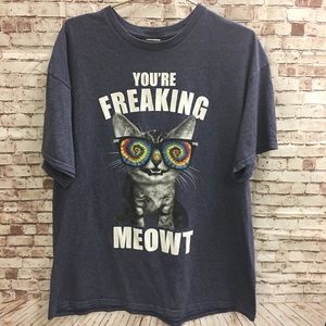 Delta Crazy Cat T-Shirt "You're Freaking Meowt"
